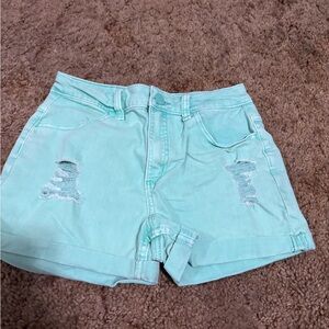 Justice Mint Green Jean Shorts for Women